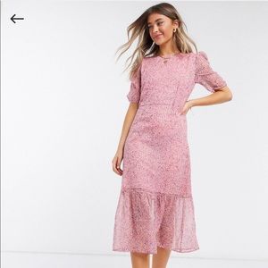 Pink Floral Shimmer Dress